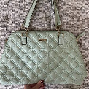 Kate Spade Quilted Mint Tote Bag